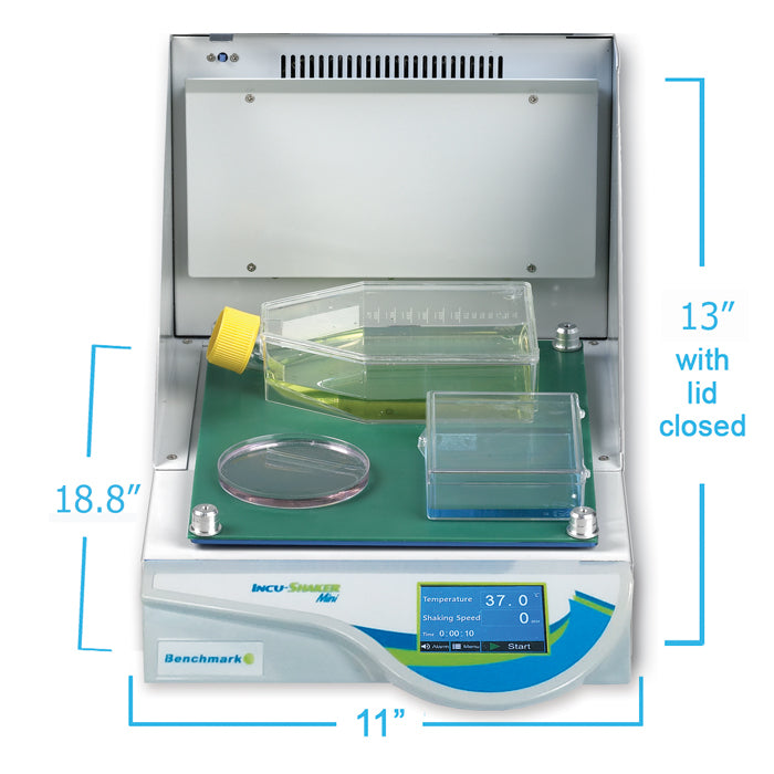 Benchmark Scientific INCU-SHAKER™ MINI WITH NON-SLIP RUBBER MAT